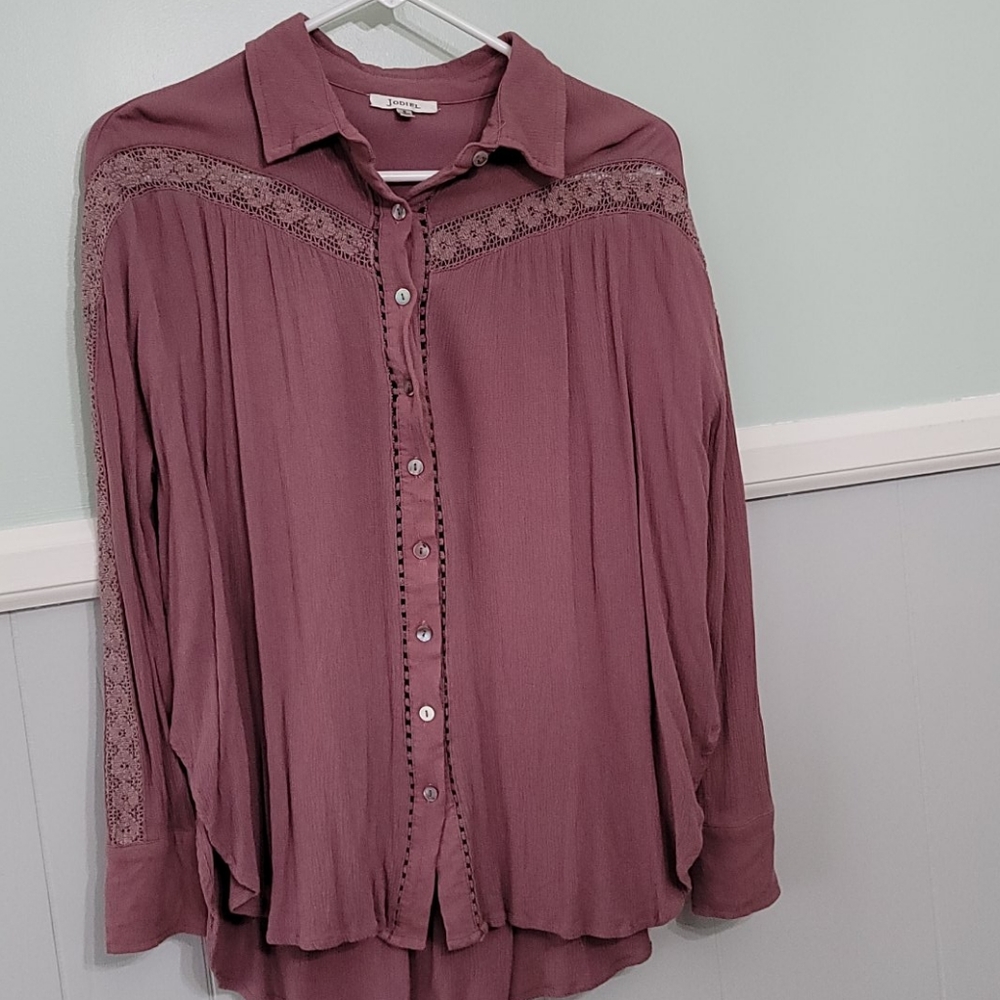 Dusty lavender long sleeve blouse